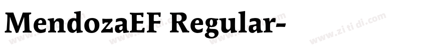 MendozaEF Regular字体转换